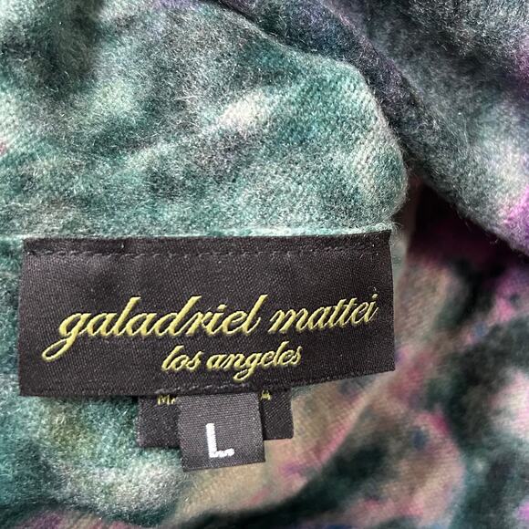 Galadriel Mattei Blossoms Skull Print Cashmere Cardigan Sweater- Size Large - Picture 8 of 10